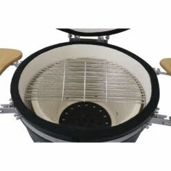 Barbecue Charbon En Céramique. Kamado ø 57cm. Avec Chariot. Garde Au Chaud. Récupérateur De Cendre Et Housse. Tablettes Rétractables -Promos Le Jardin Vivant Magasin 64467a61c366a6.82587565