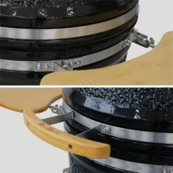 Barbecue Charbon En Céramique. Kamado ø 57cm. Avec Chariot. Garde Au Chaud. Récupérateur De Cendre Et Housse. Tablettes Rétractables -Promos Le Jardin Vivant Magasin 64467a61c7cb66.22724795