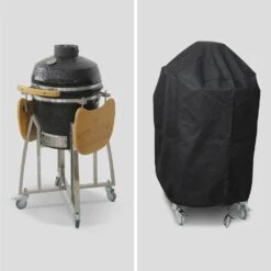 Barbecue Charbon En Céramique. Kamado ø 57cm. Avec Chariot. Garde Au Chaud. Récupérateur De Cendre Et Housse. Tablettes Rétractables -Promos Le Jardin Vivant Magasin 64467a61de5a22.79384406