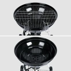 Barbecue Charbon De Bois ø57cm - Georges - Noir émaillé. Barbecue Avec Aérateurs. Émaillé. Fumoir. Récupérateur De Cendres -Promos Le Jardin Vivant Magasin 64467a6cca1287.11497102