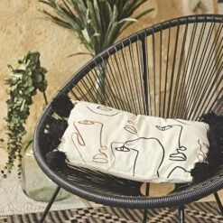 Fauteuil Acapulco Forme D'oeuf - Noir - Fauteuil 4 Pieds Design Rétro. Cordage Plastique. Intérieur / Extérieur -Promos Le Jardin Vivant Magasin 64467b0450a7b1.17475244