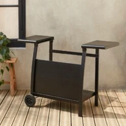 Desserte Pour Plancha Au Gaz - Chariot Porthos 3 Brûleurs - Chariot Barbecue Noir. Cuisine Extérieure. Roulettes -Promos Le Jardin Vivant Magasin 64467b2dbd9df4.30451417