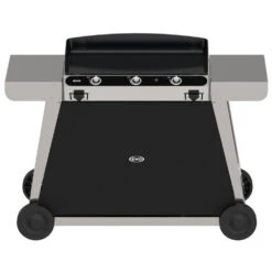 Chariot Pour Plancha Eno Bergerac Et Chambord 75 (chariot Seul) - Noir / Inox -Promos Le Jardin Vivant Magasin 6449893d038aa3.07581737