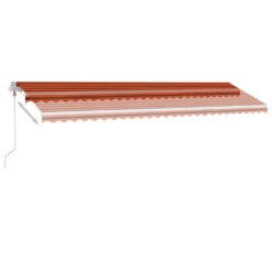 VIDAXL Auvent Automatique Capteur De Vent Led 600x300 Cm Orange Marron 12 VIDAXL Auvent Automatique Capteur De Vent Led 600x300 Cm Orange Marron -Promos Le Jardin Vivant Magasin 64515c61357d15.65039567
