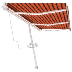 VIDAXL Auvent Automatique Capteur De Vent Led 600x300 Cm Orange Marron 11 VIDAXL Auvent Automatique Capteur De Vent Led 600x300 Cm Orange Marron -Promos Le Jardin Vivant Magasin 64515c613e8030.18053461