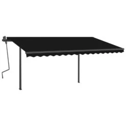 VIDAXL Auvent Rétractable Automatique Avec Poteaux 4x3 M Anthracite 11 VIDAXL Auvent Rétractable Automatique Avec Poteaux 4x3 M Anthracite -Promos Le Jardin Vivant Magasin 645352b0d2dea4.84456361