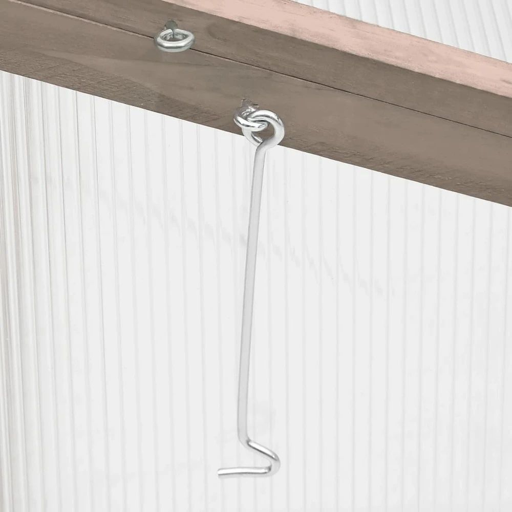 VIDAXL Serre Gris 110x58,5x39 Cm Bois De Sapin 7 VIDAXL Serre Gris 110x58,5x39 Cm Bois De Sapin – Image 5