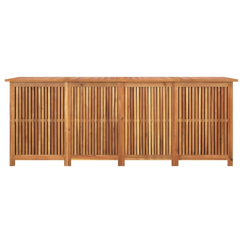VIDAXL Boîte De Rangement De Jardin 200x80x75 Cm Bois Massif D'acacia 6 VIDAXL Boîte De Rangement De Jardin 200x80x75 Cm Bois Massif D'acacia – Image 4