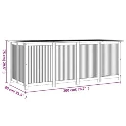 VIDAXL Boîte De Rangement De Jardin 200x80x75 Cm Bois Massif D'acacia 15 VIDAXL Boîte De Rangement De Jardin 200x80x75 Cm Bois Massif D'acacia -Promos Le Jardin Vivant Magasin 6454f3b9b2eff7.66969696