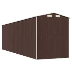 VIDAXL Abri De Jardin Marron Foncé 192x689x223 Cm Acier Galvanisé -Promos Le Jardin Vivant Magasin 645583c271b731.69958424