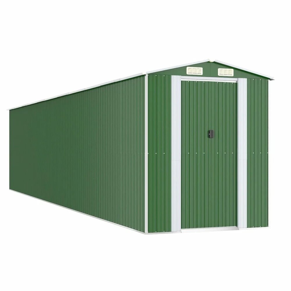 VIDAXL Abri De Jardin Vert 192x938x223 Cm Acier Galvanisé 3 VIDAXL Abri De Jardin Vert 192x938x223 Cm Acier Galvanisé