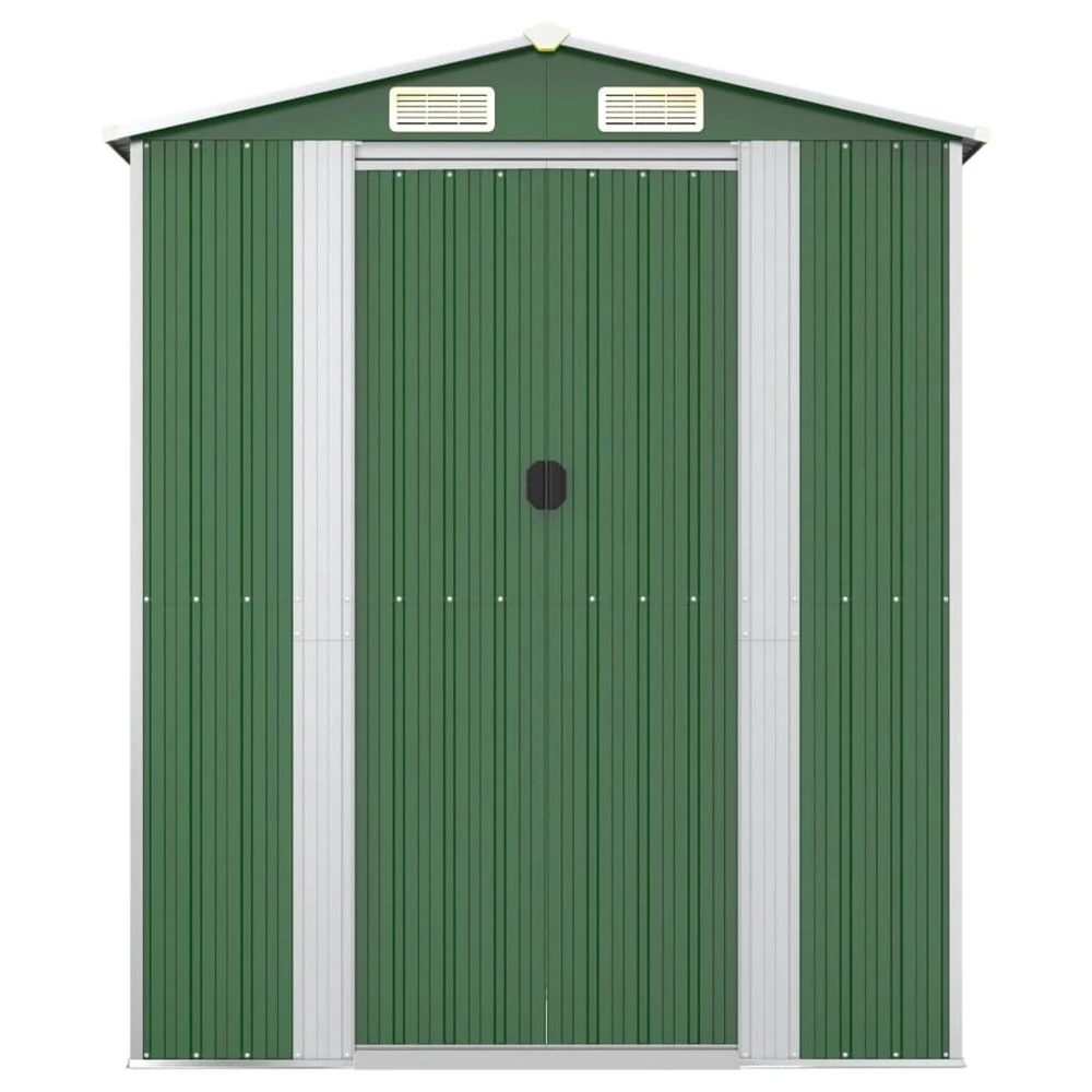 VIDAXL Abri De Jardin Vert 192x274x223 Cm Acier Galvanisé 6 VIDAXL Abri De Jardin Vert 192x274x223 Cm Acier Galvanisé – Image 4