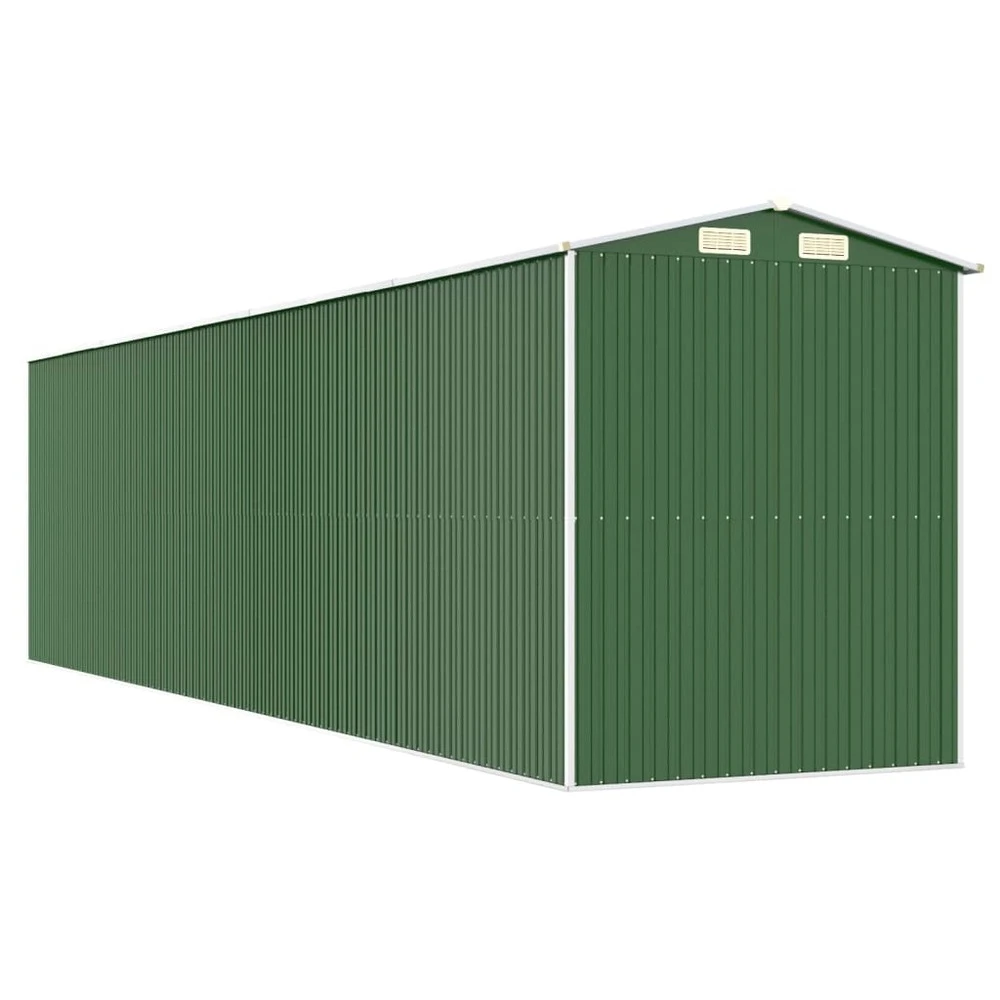 VIDAXL Abri De Jardin Vert 192x772x223 Cm Acier Galvanisé 8 VIDAXL Abri De Jardin Vert 192x772x223 Cm Acier Galvanisé – Image 6