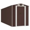 VIDAXL Abri De Jardin Marron Foncé 192x523x223 Cm Acier Galvanisé