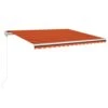 VIDAXL Auvent Rétractable Automatique 450x350 Cm Orange Et Marron -Promos Le Jardin Vivant Magasin 645657c8eb9512.99667927