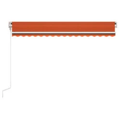 VIDAXL Auvent Rétractable Automatique 450x350 Cm Orange Et Marron -Promos Le Jardin Vivant Magasin 645657c8eedd69.14431801