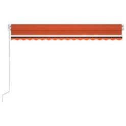 VIDAXL Auvent Automatique Capteur De Vent Led 400x350 Cm Orange Marron -Promos Le Jardin Vivant Magasin 645657cddfdef4.42323131