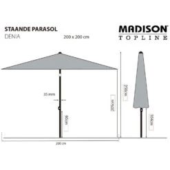Madison Parasol Denia 200x200 Cm Taupe -Promos Le Jardin Vivant Magasin 6458018b182099.76631319