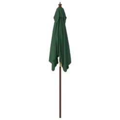 VIDAXL Parasol De Jardin Avec Mât En Bois Vert 198x198x231 Cm -Promos Le Jardin Vivant Magasin 645801dcc66880.23867941