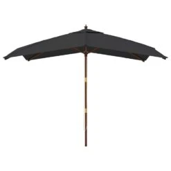 VIDAXL Parasol De Jardin Avec Mât En Bois Noir 300x300x273 Cm 11 VIDAXL Parasol De Jardin Avec Mât En Bois Noir 300x300x273 Cm -Promos Le Jardin Vivant Magasin 645801e10986f1.36482693