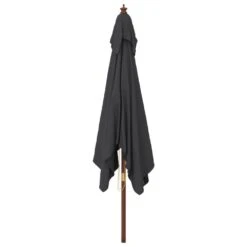 VIDAXL Parasol De Jardin Avec Mât En Bois Noir 300x300x273 Cm 12 VIDAXL Parasol De Jardin Avec Mât En Bois Noir 300x300x273 Cm -Promos Le Jardin Vivant Magasin 645801e112e268.45105102
