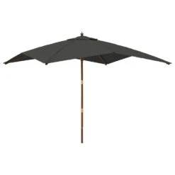 VIDAXL Parasol De Jardin Avec Mât En Bois Anthracite 300x300x273 Cm