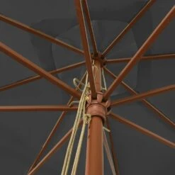 VIDAXL Parasol De Jardin Avec Mât En Bois Anthracite 300x300x273 Cm 13 VIDAXL Parasol De Jardin Avec Mât En Bois Anthracite 300x300x273 Cm -Promos Le Jardin Vivant Magasin 645801e9ba2242.96104319