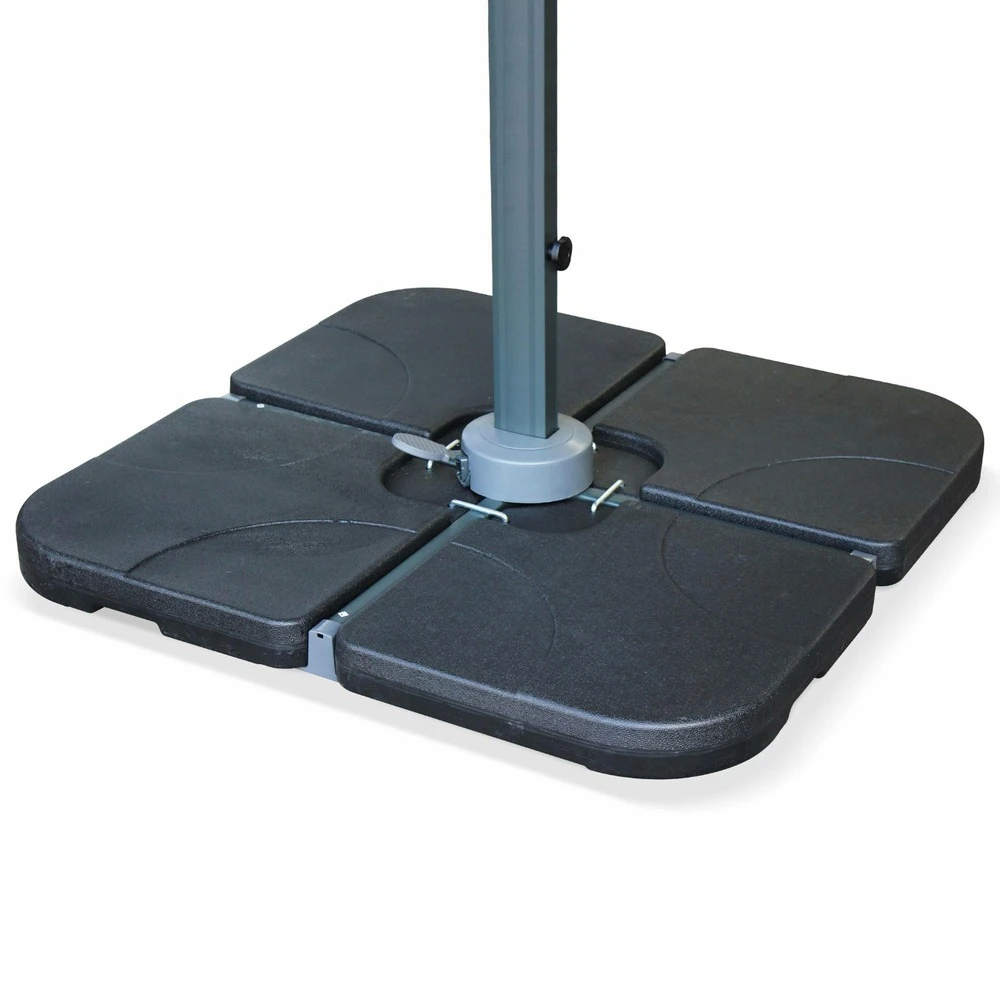 Dalle Pour Parasol à Lester - 50x50cm - 16 Kgs Une Fois Remplie - Pieds. Socle Poids Pour Fixer Votre Parasol 4 Dalle Pour Parasol à Lester - 50x50cm - 16 Kgs Une Fois Remplie - Pieds. Socle Poids Pour Fixer Votre Parasol – Image 2