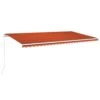 VIDAXL Auvent Manuel Rétractable 600x350 Cm Orange Et Marron -Promos Le Jardin Vivant Magasin 645a959bb89a02.85985108