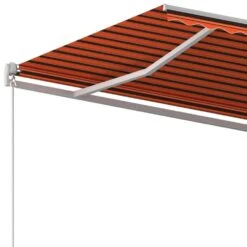 VIDAXL Auvent Manuel Rétractable 600x350 Cm Orange Et Marron -Promos Le Jardin Vivant Magasin 645a959bc2be82.27904024