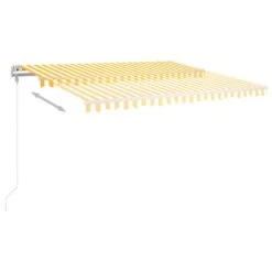 VIDAXL Auvent Rétractable Automatique 450x300 Cm Jaune Et Blanc 12 VIDAXL Auvent Rétractable Automatique 450x300 Cm Jaune Et Blanc -Promos Le Jardin Vivant Magasin 645a959f59ccc2.77401717