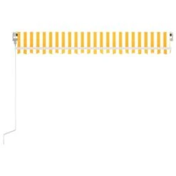 VIDAXL Auvent Rétractable Automatique 450x300 Cm Jaune Et Blanc 11 VIDAXL Auvent Rétractable Automatique 450x300 Cm Jaune Et Blanc -Promos Le Jardin Vivant Magasin 645a959f5eb5c2.41751657