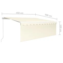 VIDAXL Auvent Manuel Rétractable Avec Store Et Led 4,5x3 M Crème 15 VIDAXL Auvent Manuel Rétractable Avec Store Et Led 4,5x3 M Crème -Promos Le Jardin Vivant Magasin 645a95b46955f9.59859553
