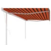 VIDAXL Auvent Rétractable Automatique Et Poteaux 5x3m Orange Et Marron 2 VIDAXL Auvent Rétractable Automatique Et Poteaux 5x3m Orange Et Marron -Promos Le Jardin Vivant Magasin 645a95c54d03c5.13074465