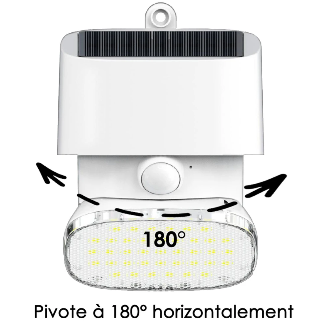 Applique Solaire Blanche Eclairage Pivotant à 180° 6 Applique Solaire Blanche Eclairage Pivotant à 180° – Image 4