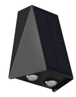 Applique Solaire Triangulaire 2 Faisceaux : 1 Up & 1 Down - Blanc Chaud 3000°k 150lm - Bf Light