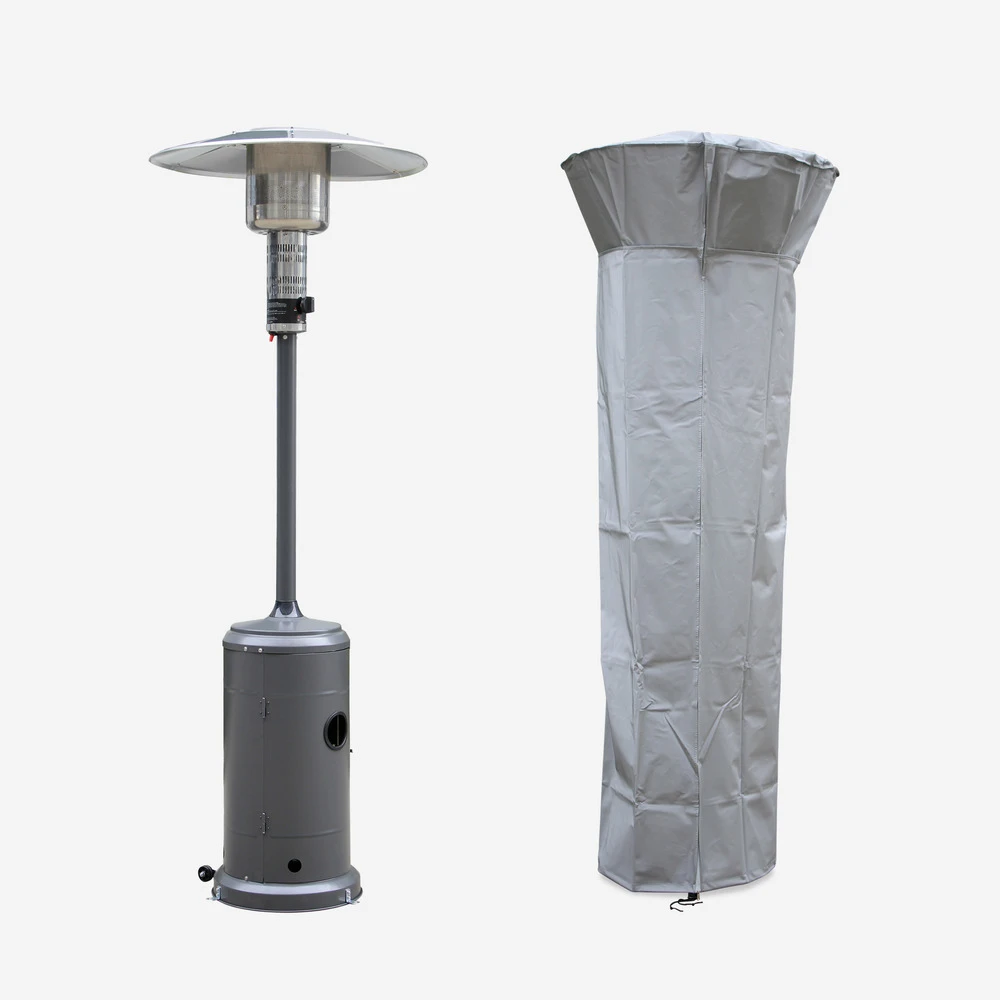 Chauffage D'extérieur Gaz 12.5kw - Finland - Parasol Chauffant Gris Réglable. Porte En Façade. Roulettes Et Housse 3 Chauffage D'extérieur Gaz 12.5kw - Finland - Parasol Chauffant Gris Réglable. Porte En Façade. Roulettes Et Housse