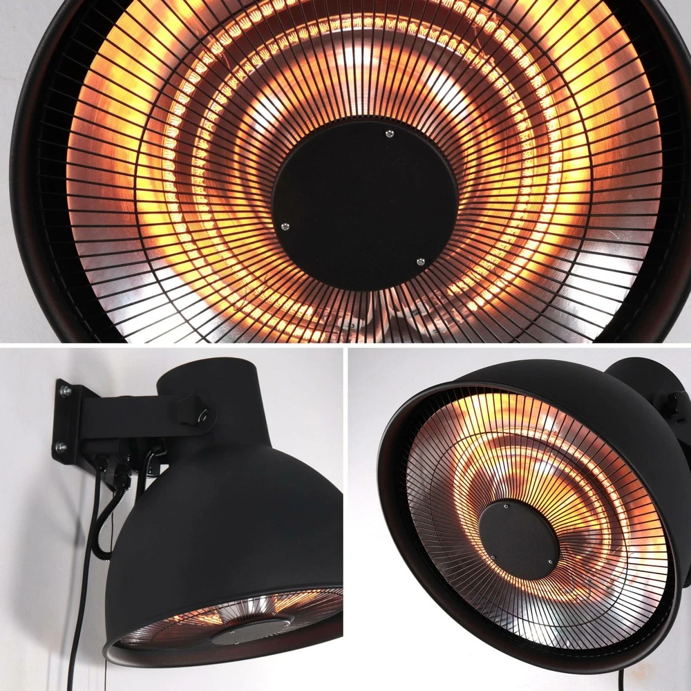 Parasol Chauffant électrique 2000w Mural - Lapland - Chauffage D’extérieur Type Halogène. 3 Niveaux De Chauffe (800w / 1200w / 6 Parasol Chauffant électrique 2000w Mural - Lapland - Chauffage D’extérieur Type Halogène. 3 Niveaux De Chauffe (800w / 1200w / – Image 4