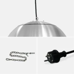Parasol Chauffant électrique Suspendu 1500w – Oslo – Chauffage D’extérieur Type Halogène. Kit De Suspension Inclus (chaîne Et -Promos Le Jardin Vivant Magasin 645b908fa31393.80972350