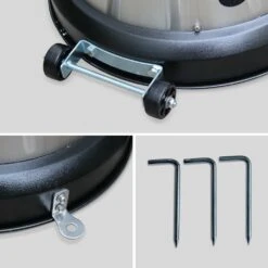 Chauffage D'extérieur Gaz 12.5kw - Finland - Parasol Chauffant En Acier Inoxydable. Réglable. Porte En Façade Et Roulettes -Promos Le Jardin Vivant Magasin 645b9090f23246.85981613