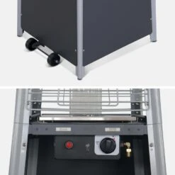 Lot De 2 Chauffages D'extérieur - Sweden - Parasols Chauffants Gaz Pyramide. Design. Véritable Flamme. Roulettes Incluses -Promos Le Jardin Vivant Magasin 645b909375d329.12057048