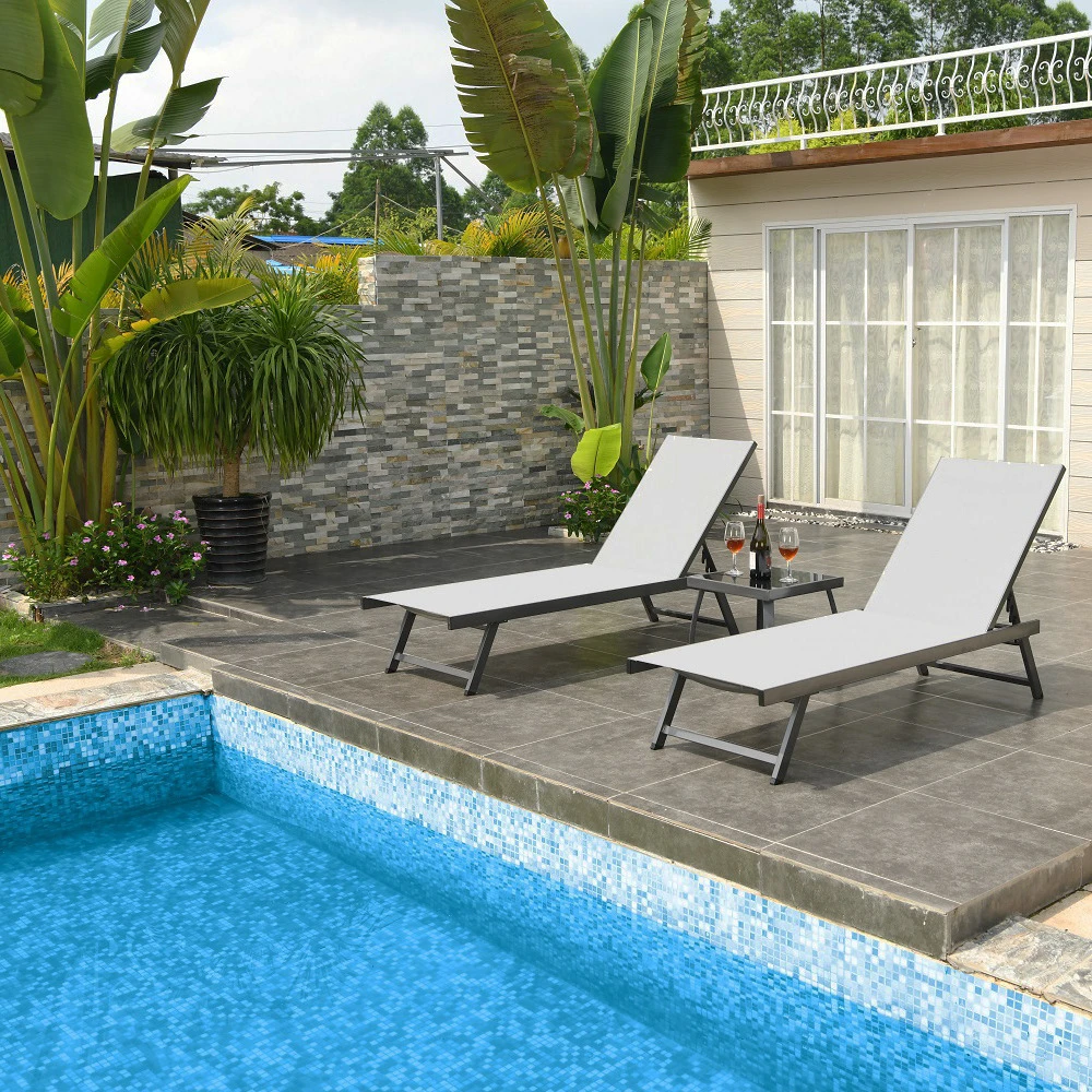 Bain De Soleil En Aluminium Avec Pied Pliant Cesena 4 Bain De Soleil En Aluminium Avec Pied Pliant Cesena – Image 2