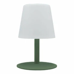 Lampe De Table Sans Fil Led Standy Mini Vert Acier H25cm