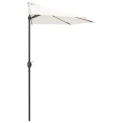 VIDAXL Parasol De Balcon Avec Mât En Aluminium Sable 270x144 Cm Demi -Promos Le Jardin Vivant Magasin 645e3152a978b4.79992119