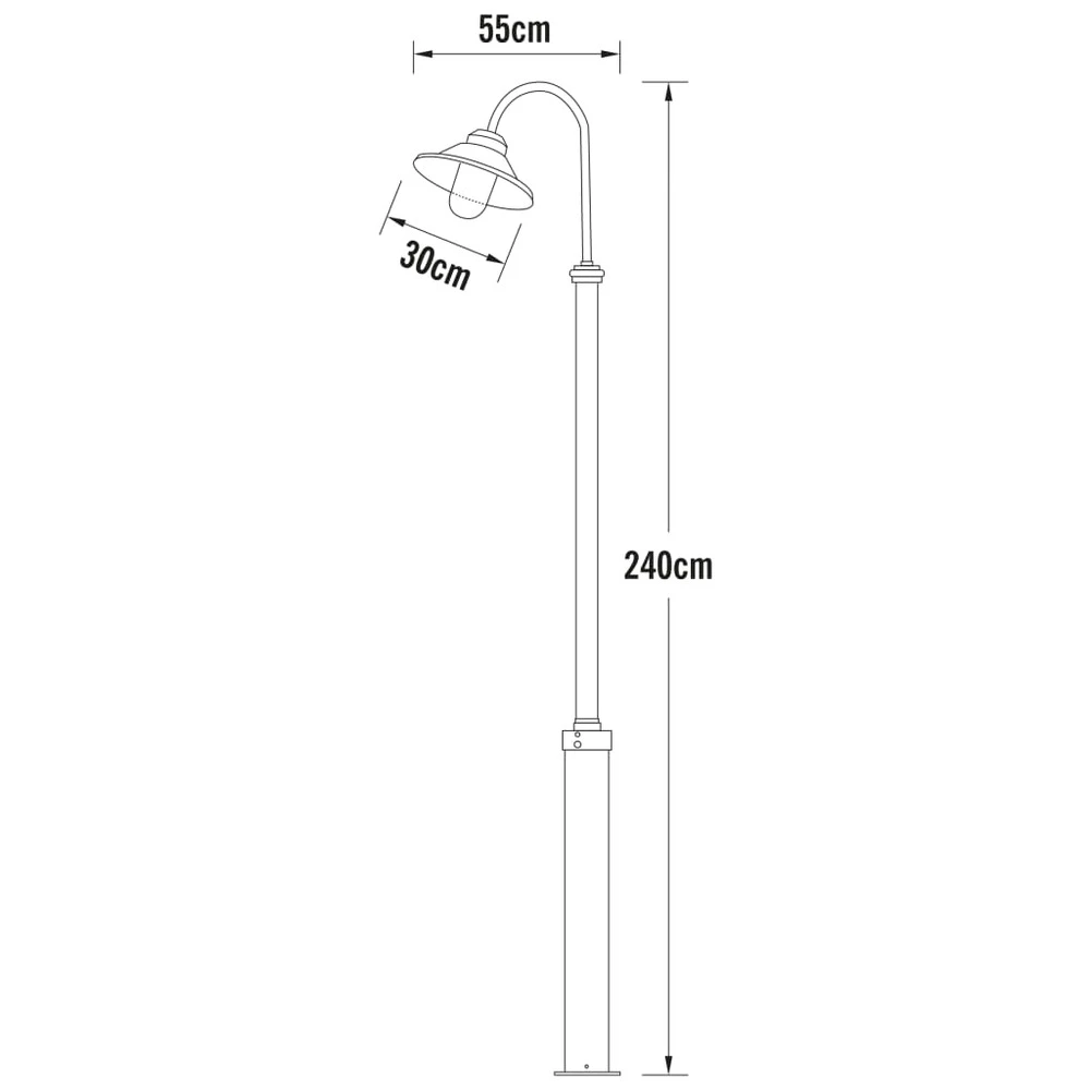 Konstsmide Lampadaire Vega Noir Mat 7 Konstsmide Lampadaire Vega Noir Mat – Image 5