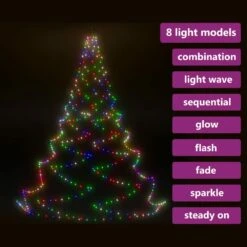 VIDAXL Arbre Mural Avec Crochet Métallique 720 Led Colorées 5 M -Promos Le Jardin Vivant Magasin 645e86d752e521.19694852