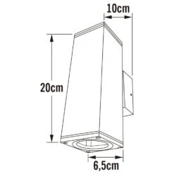 Konstsmide Applique Murale Monza Double Carrée Gris Foncé -Promos Le Jardin Vivant Magasin 645e8746887228.62430438