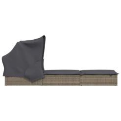 VIDAXL Transat Avec Toit Pliable Gris 213x63x97 Cm Résine Tressée 14 VIDAXL Transat Avec Toit Pliable Gris 213x63x97 Cm Résine Tressée -Promos Le Jardin Vivant Magasin 645eceed457331.01639451