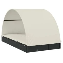 VIDAXL Transat 2 Places Avec Toit Rond Noir 211x112x140 Cm 13 VIDAXL Transat 2 Places Avec Toit Rond Noir 211x112x140 Cm -Promos Le Jardin Vivant Magasin 645eceef0d3726.63817551