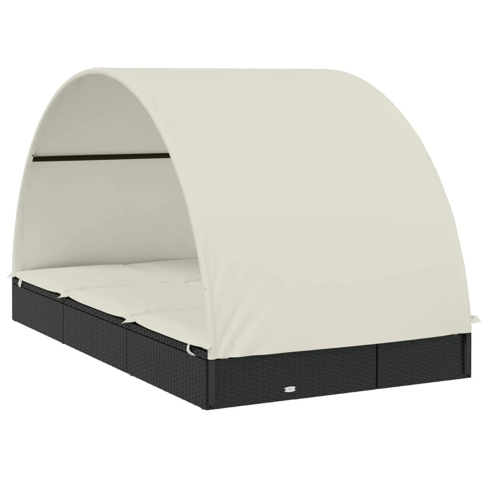 VIDAXL Transat 2 Places Avec Toit Rond Noir 211x112x140 Cm 7 VIDAXL Transat 2 Places Avec Toit Rond Noir 211x112x140 Cm – Image 5